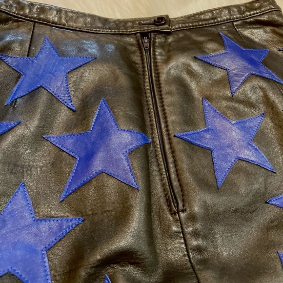 Handmade Upcycled Leather Skirt - Picture 3 of 4